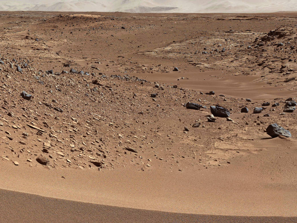 火星の赤い地面
