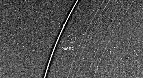 ボイジャー2号が撮影した天王星の衛星オフィーリア